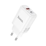 Hoco DC107 Cool dualport PD30W+QC3.0 charger USB-Type-C, USB--A White
