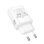Hoco DC107 Cool dualport PD30W+QC3.0 charger USB-Type-C, USB--A White