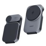 Aukey 3 in-1 15W LC-MC312 MagFusion Z Qi2 Foldable Wireless Charging Station Gray