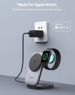Aukey 3 in-1 15W LC-MC312 MagFusion Z Qi2 Foldable Wireless Charging Station Gray