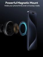 Aukey 15W HD-MC13A MagFusion Dash Pro Qi2 Active Cooling Wireless Charging Phone Mount Gray