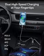 Aukey 65W CC-Y23 Enduro Type-C Dual 2-Port Car Charger Gray