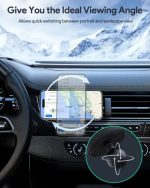 Aukey 15W HD-MC13 Qi2 Wireless Charging Phone Mount Black