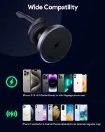 Aukey 15W HD-MC13 Qi2 Wireless Charging Phone Mount Black