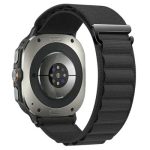For Samsung Galaxy Watch Ultra 47mm Nylon Watch Strap G Hook Wristband - Black