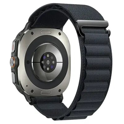 For Samsung Galaxy Watch Ultra 47mm Nylon Watch Strap G Hook Wristband - Midnight Blue