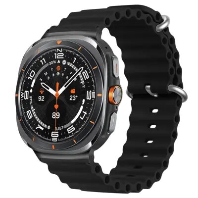 KALEBOL For Samsung Galaxy Watch Ultra 47mm Stylish Stainless Steel Watch Band Wrist Strap - Black