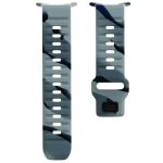 For Samsung Galaxy Watch Ultra 47mm Silicone Watch Band Breathable Sport  Watch Strap - Black Grey Camouflage