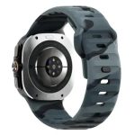 For Samsung Galaxy Watch Ultra 47mm Silicone Watch Band Breathable Sport  Watch Strap - Black Grey Camouflage