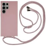 For Samsung Galaxy S25 Ultra Case Compatible with MagSafe Liquid Silicone Phone Cover with Lanyard - Black