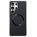 For Samsung Galaxy S25 Ultra Case Leather Phone Cover with View Window Card Slot - Black