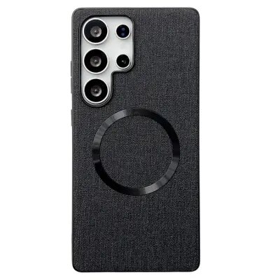 For Samsung Galaxy S25 Ultra Case Leather Phone Cover with View Window Card Slot - Black