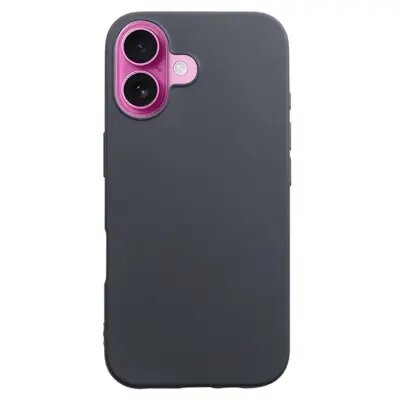 For iPhone 16 Case Shockproof 1.2mm TPU Matte Phone Cover Balck