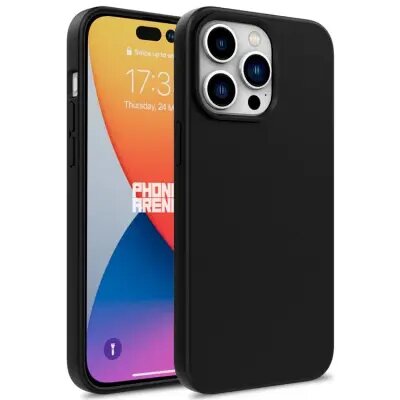 For iPhone 16 Pro Max Case Compostable Phone Cover Made of TPU and Wheat Straw - Black