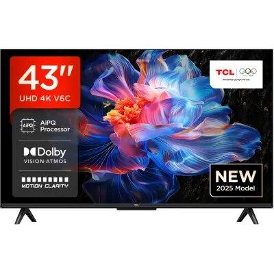 43V6C Google TV  4K  HDR10 WiFi5 BT5.2 Dolby Audio 10W 200X200