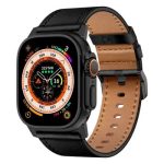 3 2 1 42mm Genuine Cow Leather Band - Black Connecto
