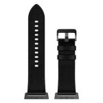 3 2 1 42mm Genuine Cow Leather Band - Black Connecto