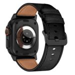 3 2 1 42mm Genuine Cow Leather Band - Black Connecto
