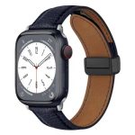 3 2 1 42mm Litchi Texture Leather Strap - Dark Blue