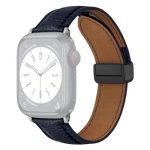 3 2 1 42mm Litchi Texture Leather Strap - Dark Blue