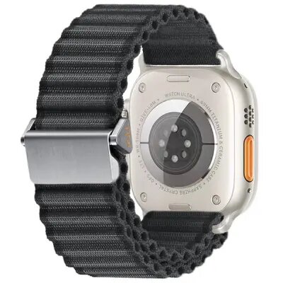 3 2 1 38mm Wavy Texture Nylon Strap - Black