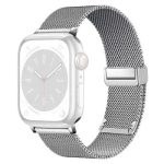 KALEBOL Magnetic Buckle Watch Band for Apple Watch Series 10 9 8 7 SE 6 5 4 3 2 1 42mm 41mm 40mm 38mm Stainless Steel Strap - Silver