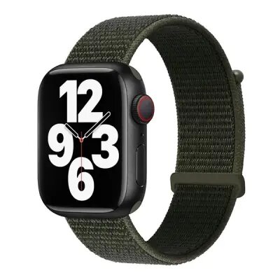 KALEBOL Nylon Watch Band for Apple Watch Series 10 Ultra 9 8 7 SE 6 5 4 3 2 1 46mm 49mm 45mm 44mm 42mm Wrist Strap - Army Green