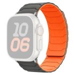 Silicone Strap for Apple Watch Series 10 Ultra 9 8 7 SE 6 5 4 3 2 1 46mm 49mm 45mm 44mm 42mm Magnetic Band - Grey+Orange