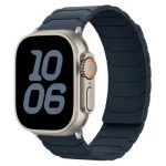 Silicone Strap for Apple Watch Series 10 Ultra 9 8 7 SE 6 5 4 3 2 1 46mm 49mm 45mm 44mm 42mm Magnetic Band - Midnight Blue