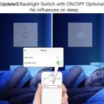 Moes WiFi+RF Switch; EU Type;1 Gange ერთ კლავიშიანი შუქის ჭკვიანი ჩამრთველი შავი