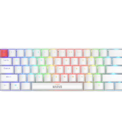 MARVO Saber wired mechanical gaming keyboard RGB lighting White