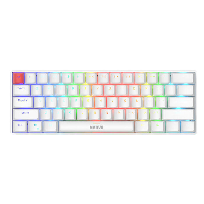 MARVO Saber wired mechanical gaming keyboard RGB lighting White