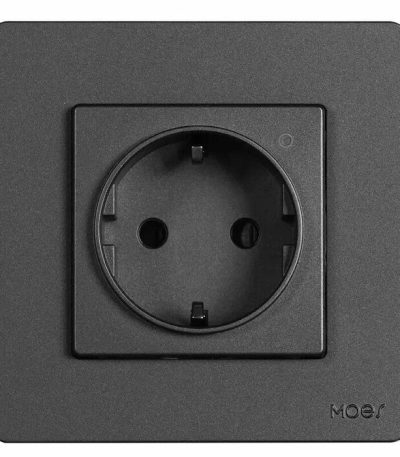 MOES Star Ring ZigBee Smart Socket EU Wall Embedded Outlet Energy Monitor Grey ZK-SR-EU-WH-MS