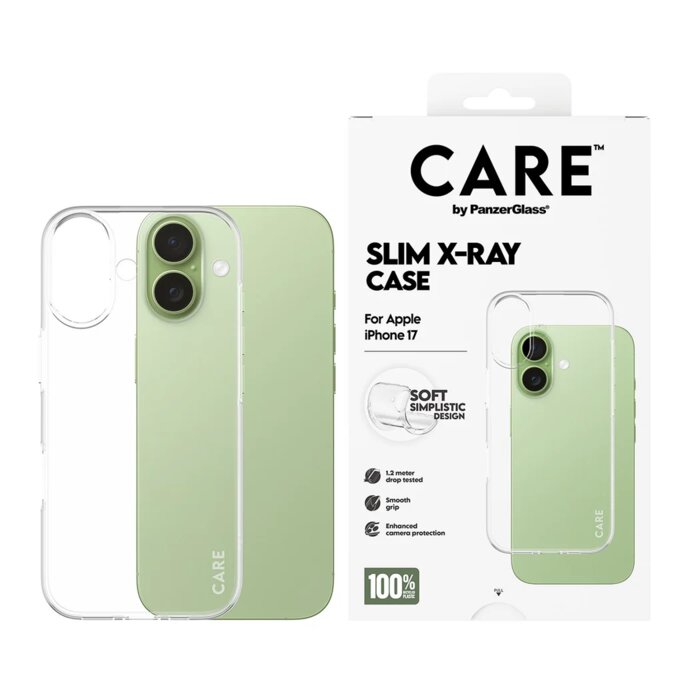 CARE by PanzerGlass Fashion Case Transparent X-Ray Soft Basic iPhone 17 CARE by PanzerGlass Fashion Case Transparent X-Ray Soft Basic iPhone 17