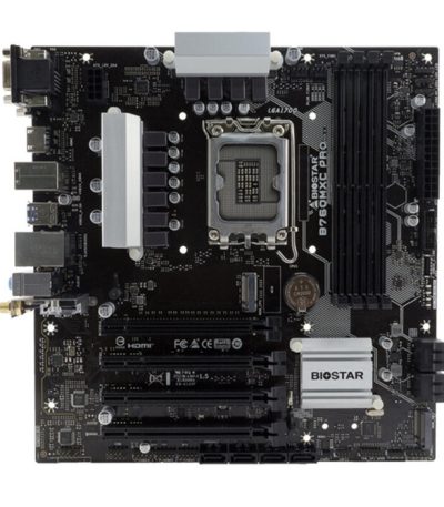 Biostar Mainboard,Intel B760MXC PRO, 4DDR5 Socket 1700+, uATX, Gbe LAN,