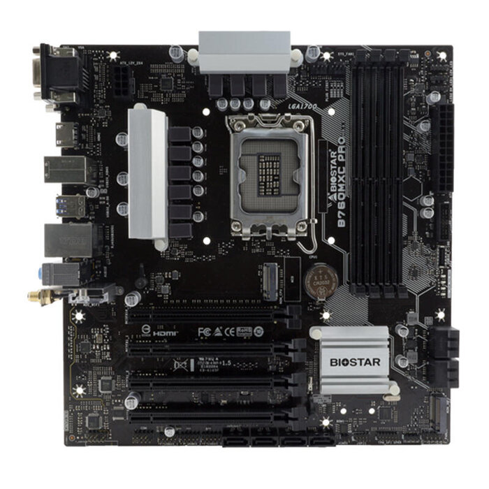 Biostar Mainboard,Intel B760MXC PRO, 4DDR5 Socket 1700+, uATX, Gbe LAN, Biostar Mainboard,Intel B760MXC PRO, 4DDR5 Socket 1700+, uATX, Gbe LAN,