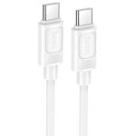 Hoco X122 Benefit 60W silicone charging data cable C to C(packaged) White