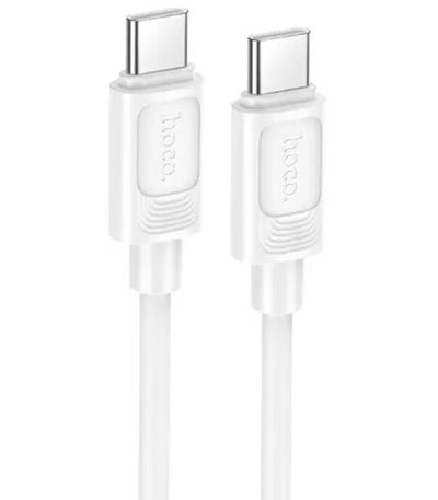 Hoco X122 Benefit 60W silicone charging data cable C to C(packaged) White