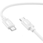 Hoco X122 Benefit 60W silicone charging data cable C to C(packaged) White