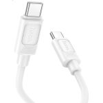 Hoco X122 Benefit 60W silicone charging data cable C to C(packaged) White