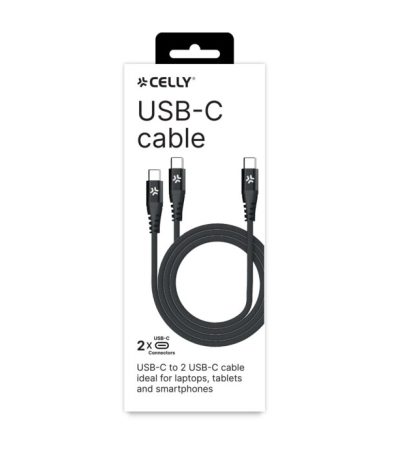 Celly USB-C to 2 USB-C CABLE