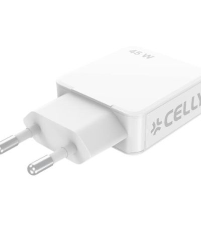 Celly SLIM TRAVEL CHARGER  1 PORT USB-C + 1 PORT USB- A 45W