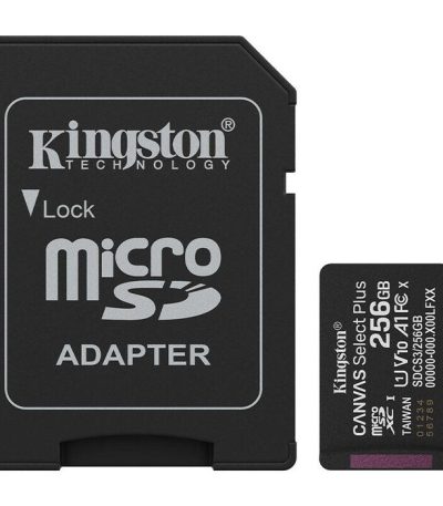 Kingston Canvas Select Plus microSD memory card With Android A1 performance class 256GB