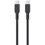 AUKEY CB-KCC102 C-to-C 1.8M 100W Kevlar Braided USB 2.0 Cable Black
