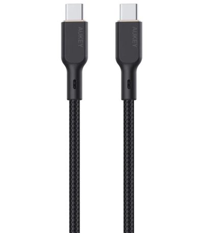 AUKEY CB-KCC102 C-to-C 1.8M 100W Kevlar Braided USB 2.0 Cable Black