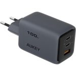 AUKEY PA-C5 charger total power 100W three-port 2C1A global fast charging dark gray,
