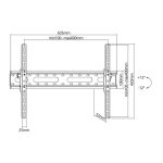 Stell Adjustable mount SLIM for TV 37" - 70"   Max. loading : 45 kg  SHO 4420