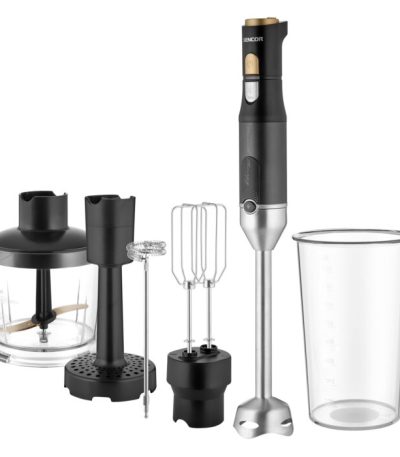 Sencor SHB 6442BK 6 in 1 Hand Blender, TITANIUM QuadBlade Technology, Power Input 1 200 W, 800 ml Beaker,