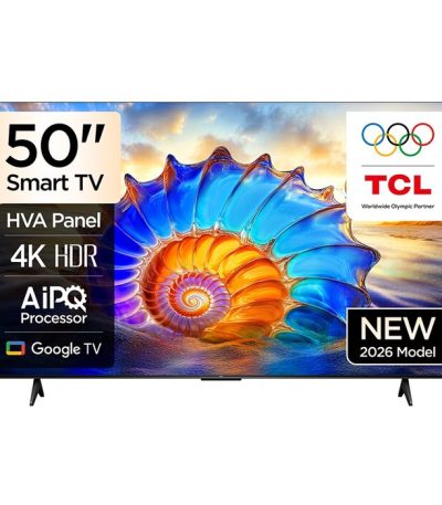 TCL 50V6D Google TV  4K  HDR10 WiFi5 BT5.2 Dolby Audio 10W 200X200