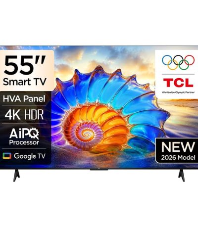 TCL  55V6D Google TV  4K  HDR10 WiFi5 BT5.2 Dolby Audio 10W 200X200